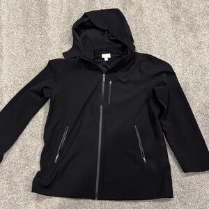 Zella Black Hooded Raincoat